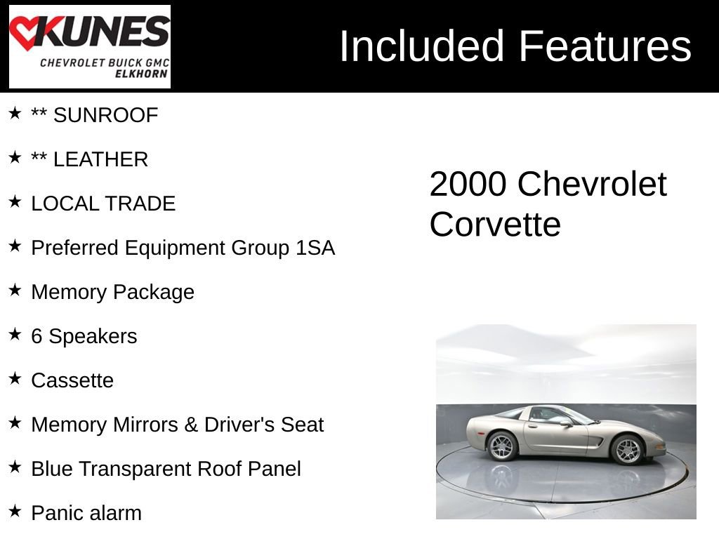 Used 2000 Chevrolet Corvette Coupe w/ Memory Pkg image 2