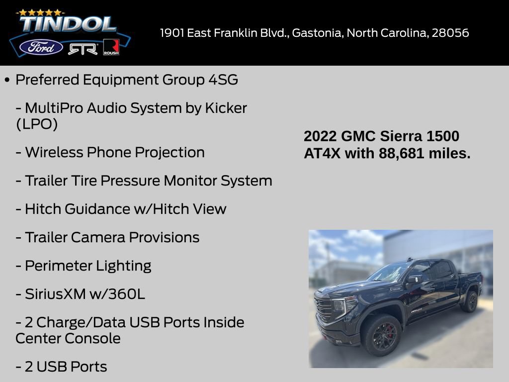 Used 2022 GMC Sierra 1500 AT4X AWD/4WD image 16