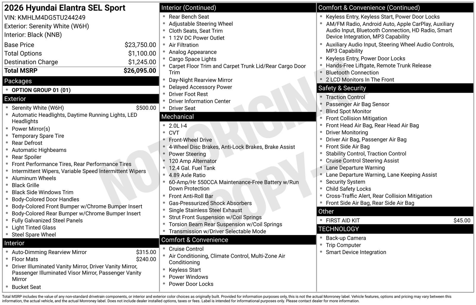 New 2026 Hyundai Elantra Sport FWD image 28