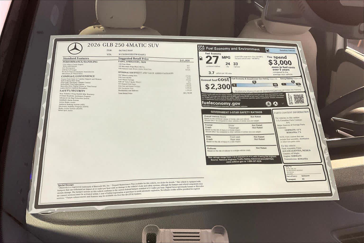 New 2026 Mercedes-Benz GLB 250 4MATIC image 18