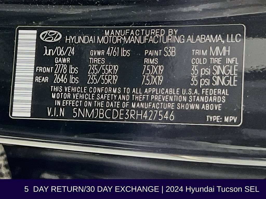 Used 2024 Hyundai Tucson SEL AWD/4WD image 36