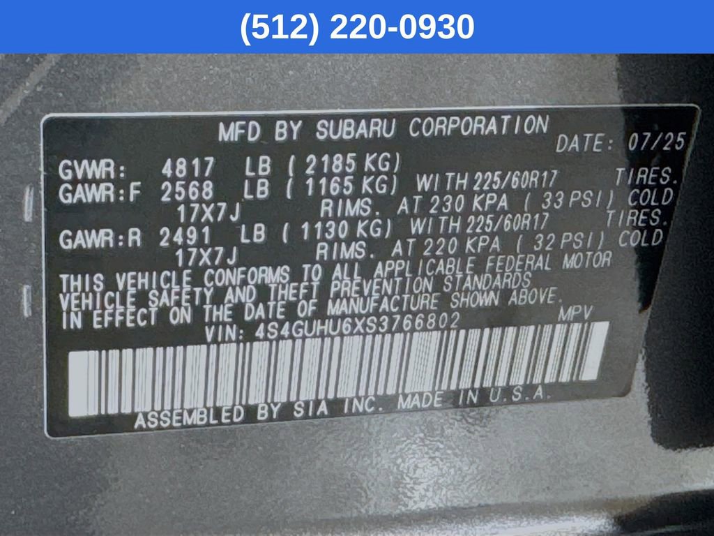 Used 2025 Subaru Crosstrek 2.5i Wilderness w/ Crosstrek Mirror Package image 41