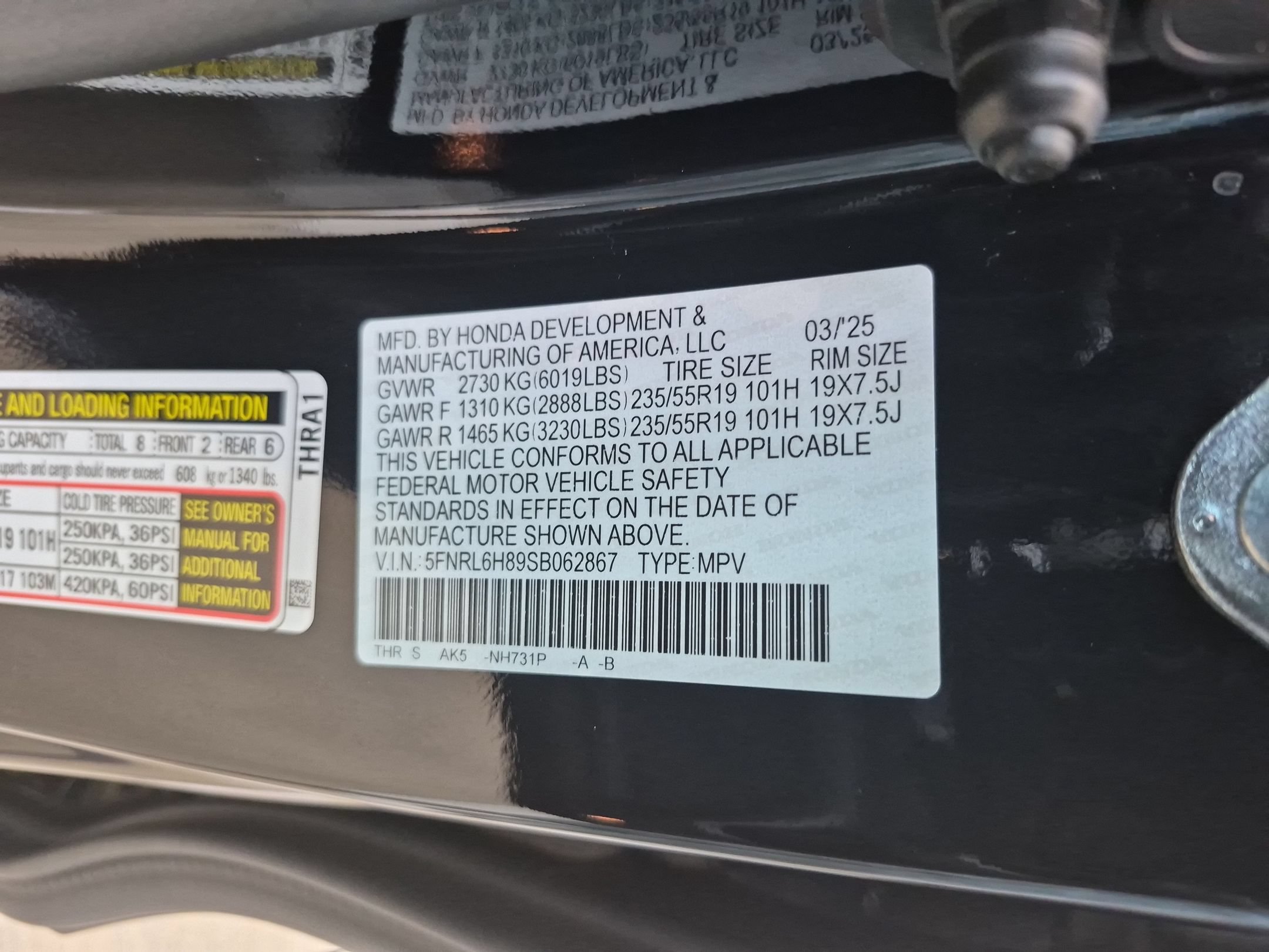 Certified 2025 Honda Odyssey Touring image 38