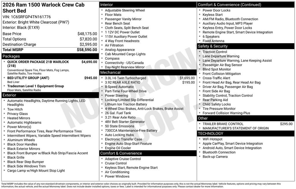 New 2026 RAM 1500 Classic Warlock image 9
