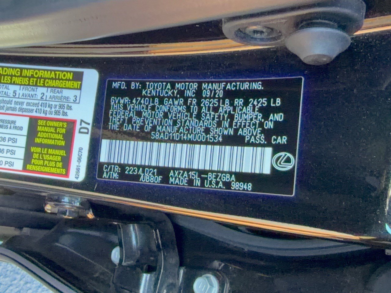 Used 2021 Lexus ES 250 w/ Premium Package AWD/4WD image 31