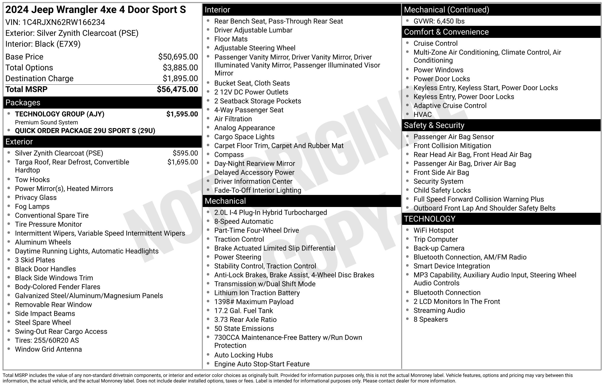Used 2024 Jeep Wrangler Unlimited w/ Technology Group AWD/4WD image 2