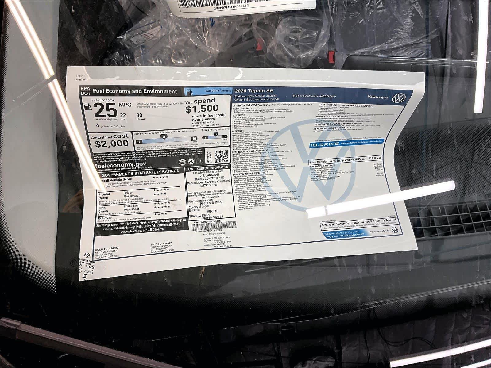 New 2026 Volkswagen Tiguan SE image 36