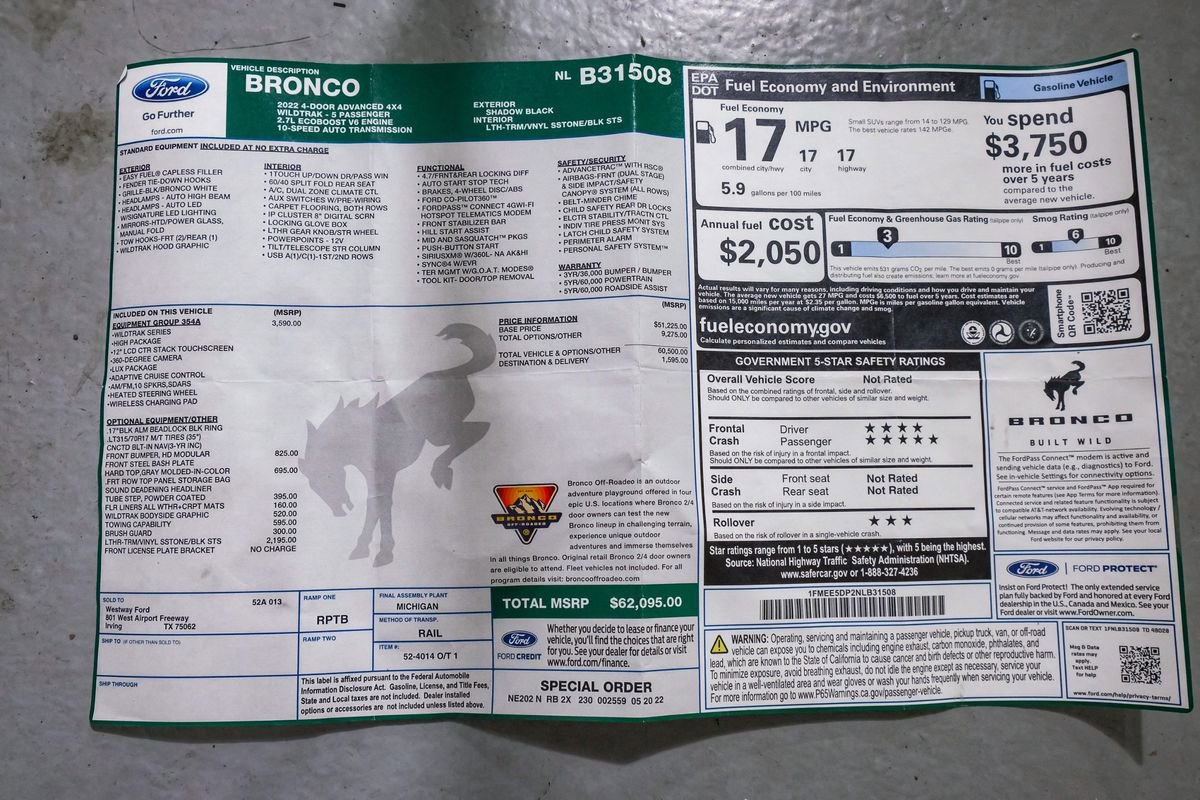 Used 2022 Ford Bronco Wildtrak image 55