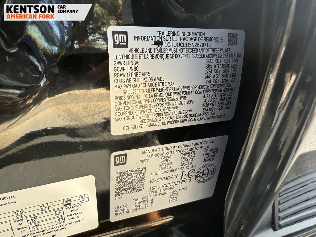 Used 2022 GMC Sierra 1500 Elevation image 31