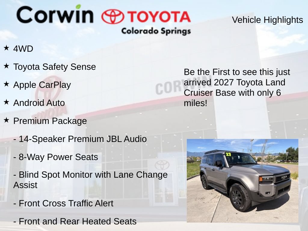 Used 2027 Toyota Land Cruiser w/ Premium Package AWD/4WD image 4