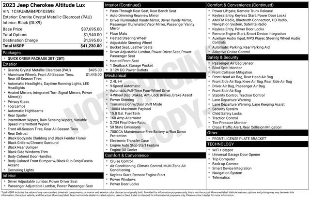 Used 2023 Jeep Cherokee Altitude Lux image 6