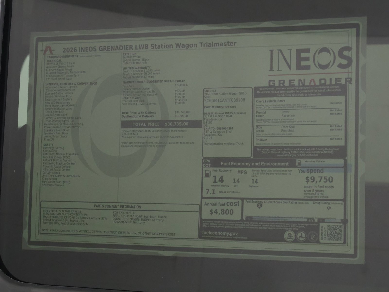New 2026 INEOS Grenadier Station Wagon AWD/4WD image 23