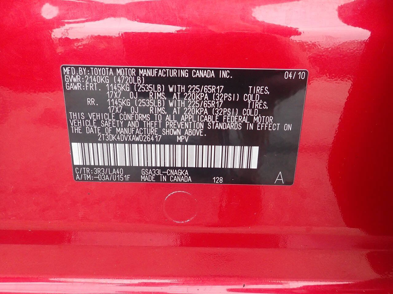 Used 2010 Toyota RAV4 Limited w/ Limited Extra Value Pkg AWD/4WD image 9