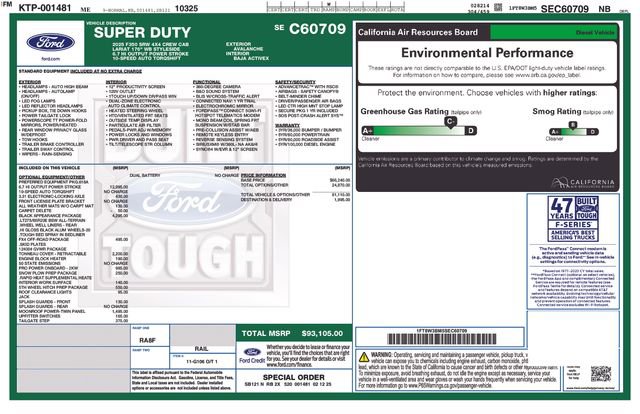 Used 2025 Ford F350 Lariat w/ Black Appearance Package AWD/4WD image 3