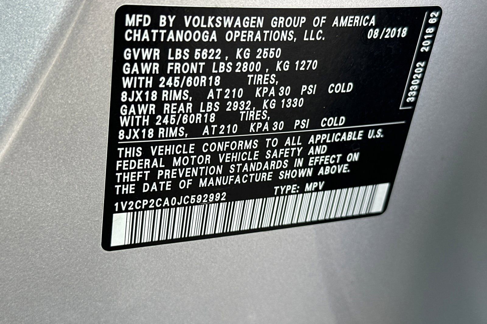 Used 2018 Volkswagen Atlas SE image 36