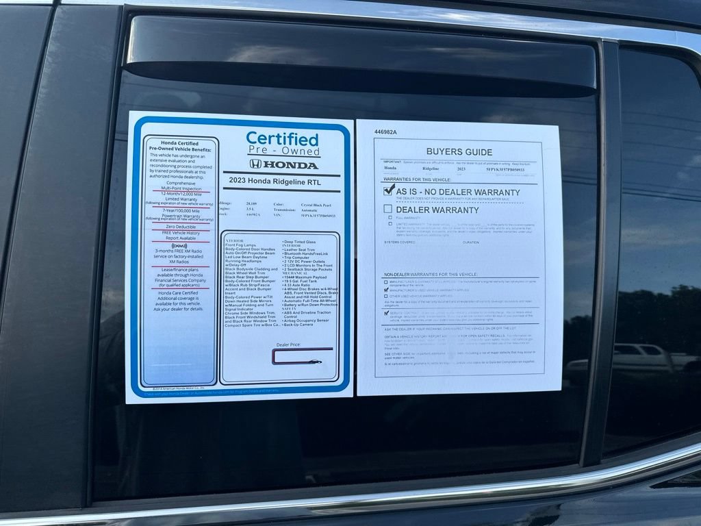 Certified 2023 Honda Ridgeline RTL image 11