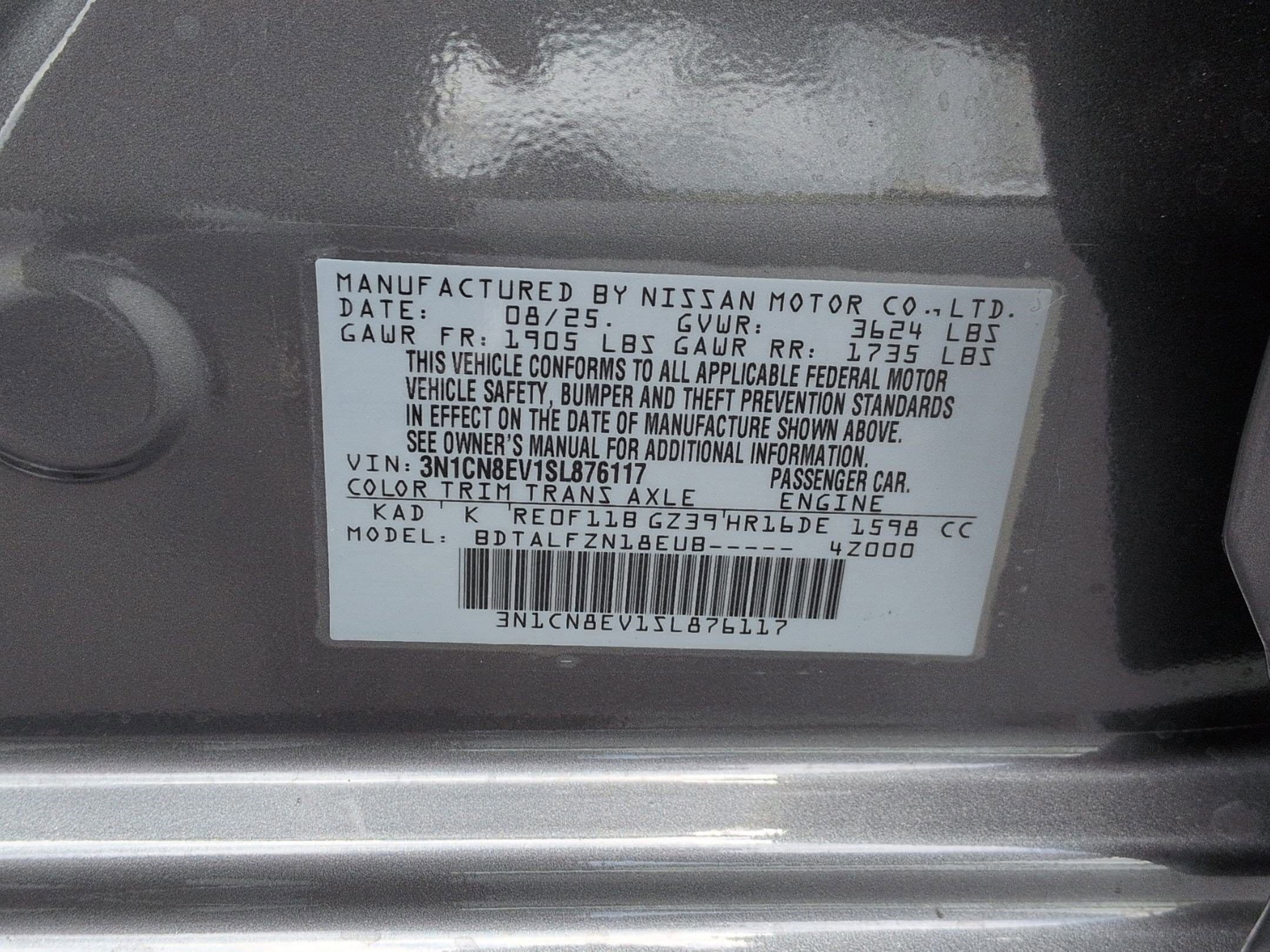 Used 2025 Nissan Versa SV w/ Trunk Package FWD image 36