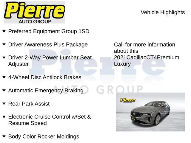 Used 2021 Cadillac CT4 Premium Luxury w/ Driver Awareness Plus Package AWD/4WD image 7