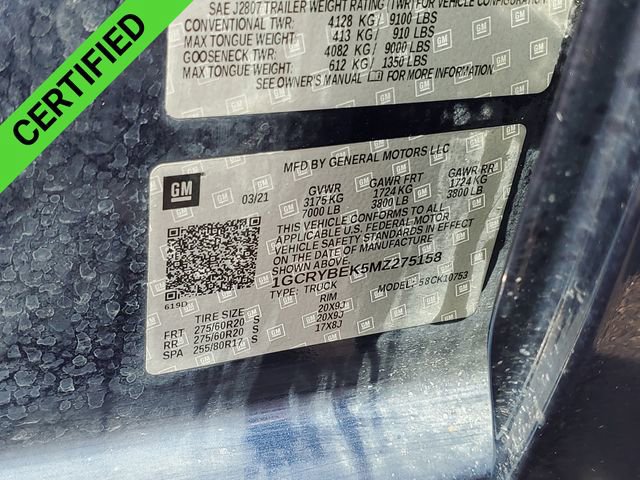 Certified 2021 Chevrolet Silverado 1500 Custom AWD/4WD image 31