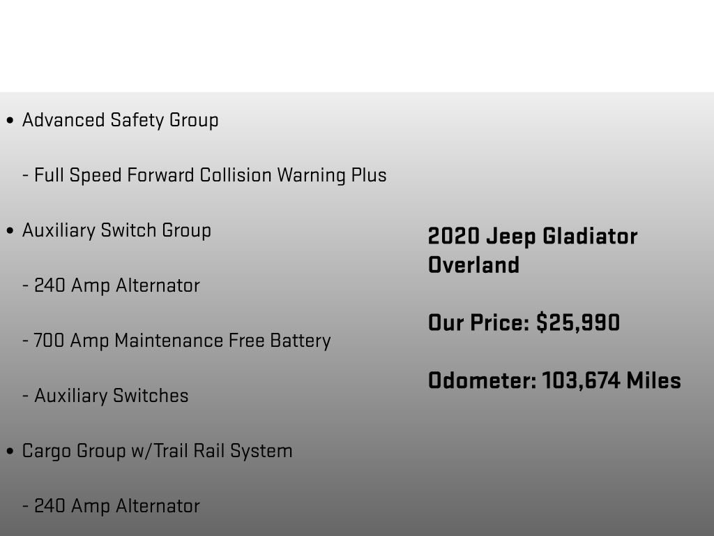 Used 2020 Jeep Gladiator Overland AWD/4WD image 30