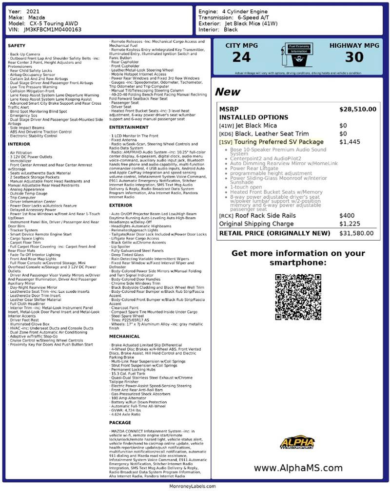 Used 2021 MAZDA CX-5 Touring w/ Touring Preferred SV Package image 3