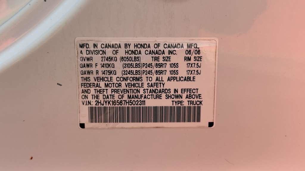 Used 2007 Honda Ridgeline RTL image 34