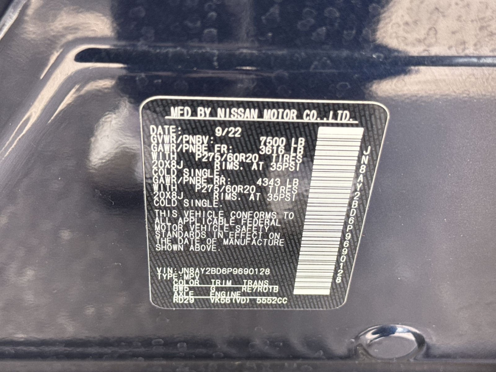 Used 2023 Nissan Armada SL w/ Cargo Package AWD/4WD image 30