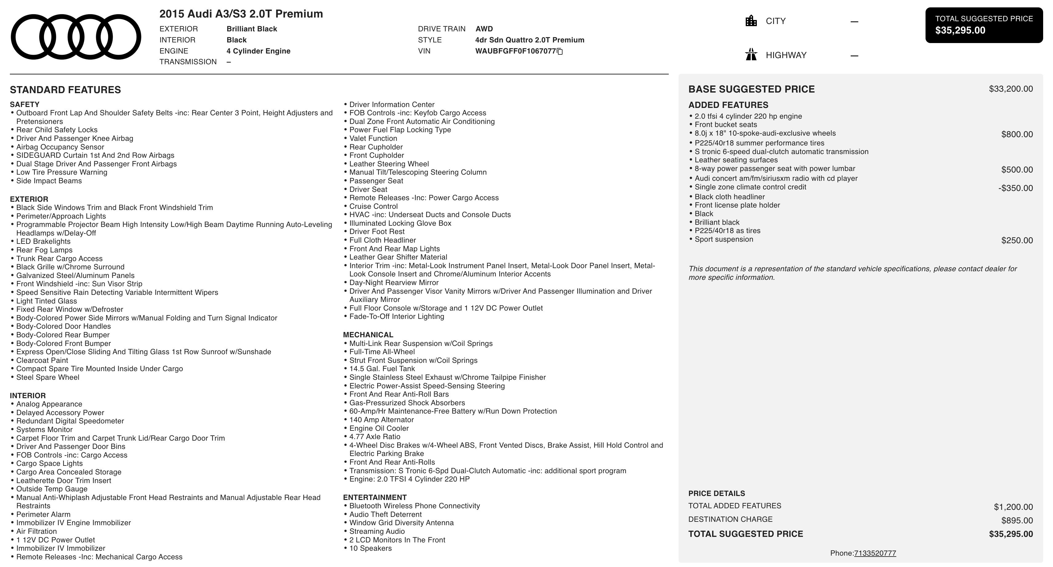 Used 2015 Audi A3 2.0T Premium w/ Cold Weather Package image 5