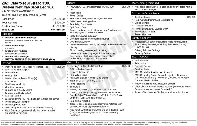 Used 2021 Chevrolet Silverado 1500 Custom AWD/4WD image 37
