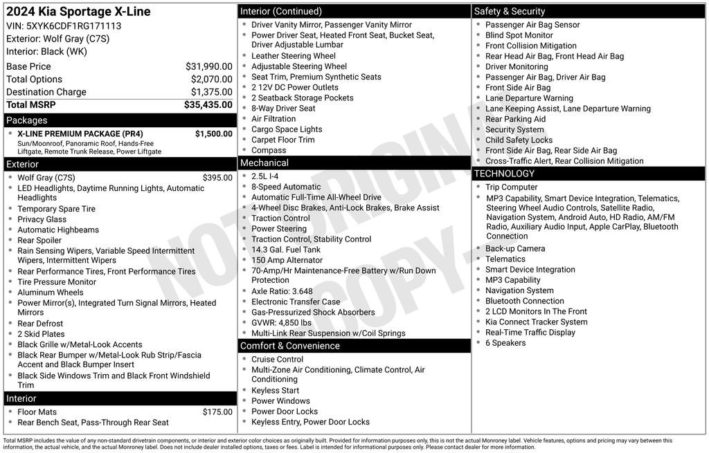 Certified 2024 Kia Sportage X-Line w/ X-Line Premium Package AWD/4WD image 14