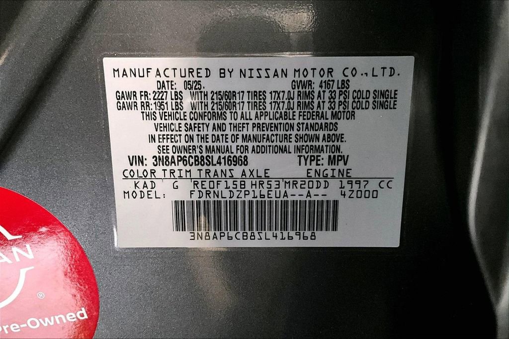 Certified 2025 Nissan Kicks SV image 33