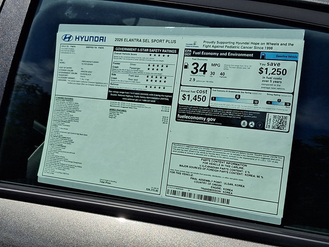 New 2026 Hyundai Elantra SEL Sport FWD image 22