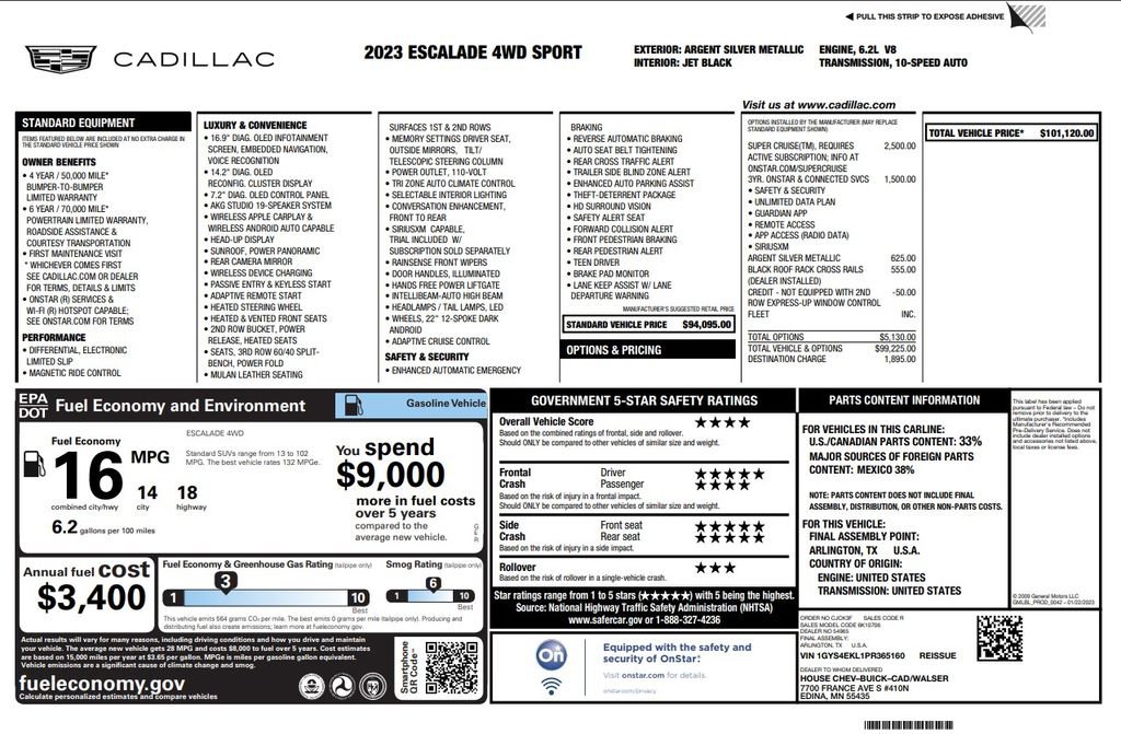 Used 2023 Cadillac Escalade Sport image 2