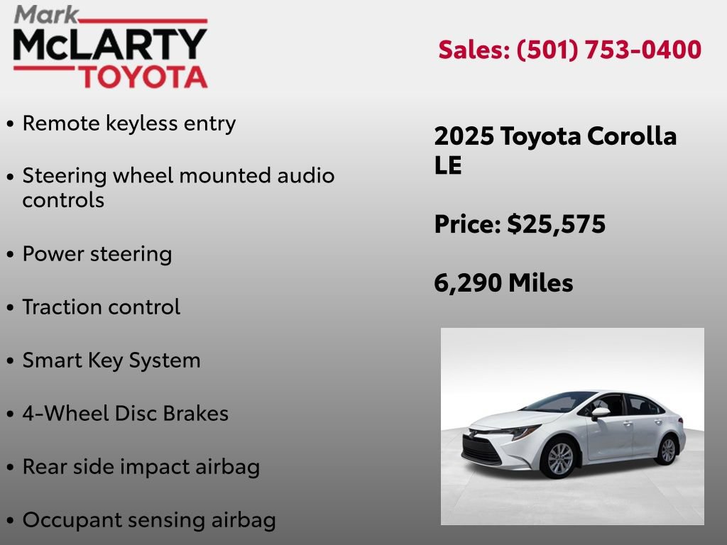 Certified 2025 Toyota Corolla LE w/ LE Premium Package FWD image 30