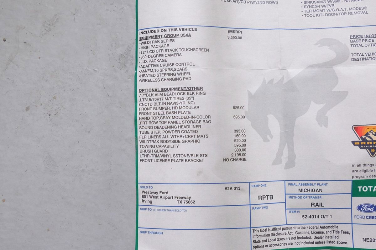 Used 2022 Ford Bronco Wildtrak image 56