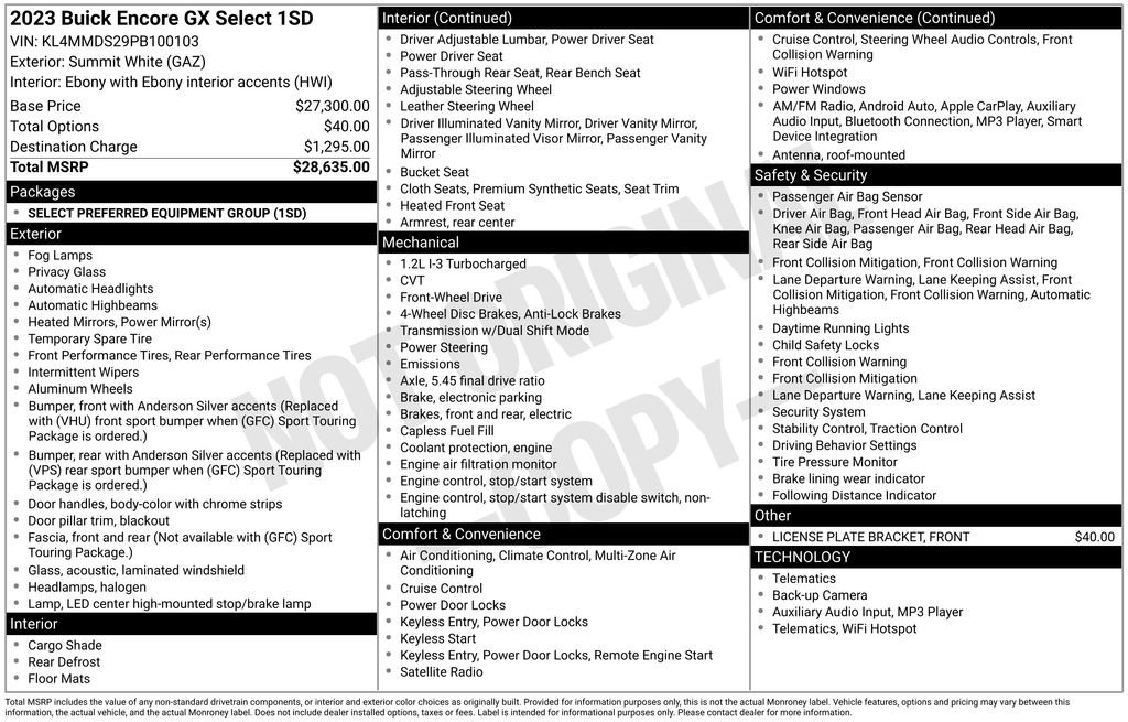 Used 2023 Buick Encore GX Select image 35
