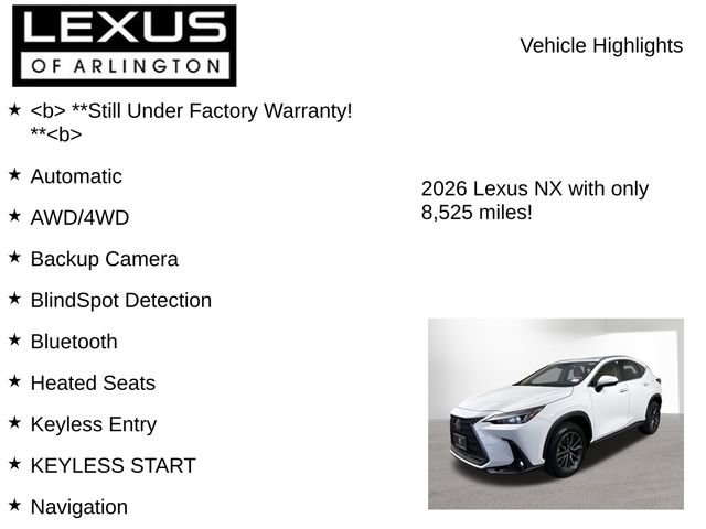 Certified 2026 Lexus NX 350 AWD image 7