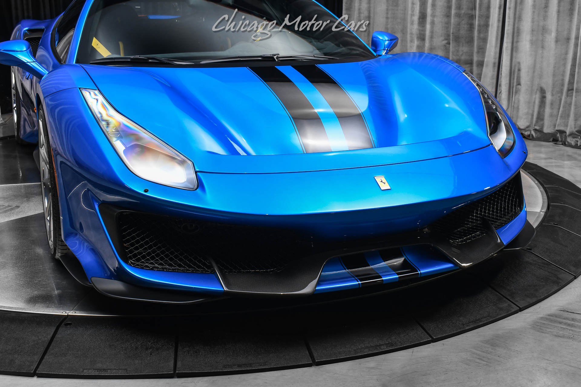 Used 2020 Ferrari 488 Pista Coupe Blu Corsa HRE Wheels Ful image 46