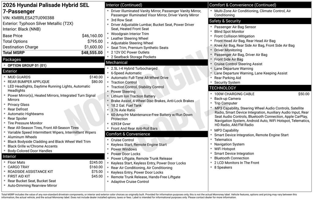 New 2026 Hyundai Palisade SEL AWD/4WD image 4