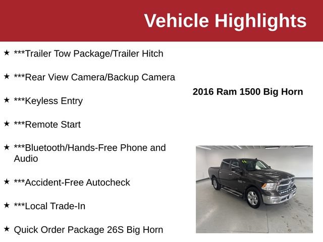 Used 2016 RAM 1500 Big Horn AWD/4WD image 10