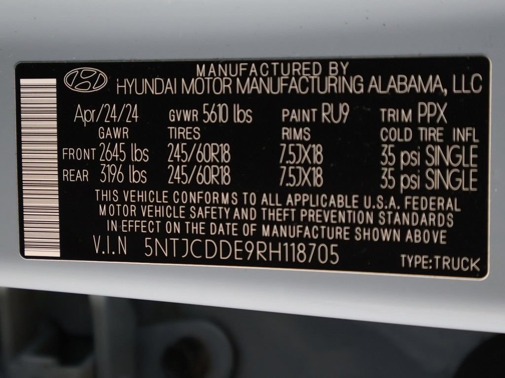 Certified 2024 Hyundai Santa Cruz SEL w/ Activity Package AWD/4WD image 42