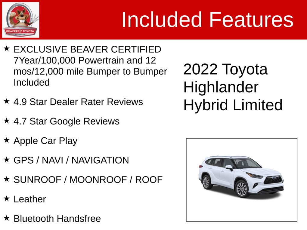 Used 2022 Toyota Highlander Limited AWD/4WD image 4