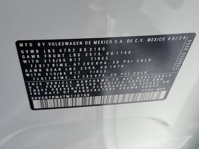 New 2026 Volkswagen Tiguan S FWD image 27