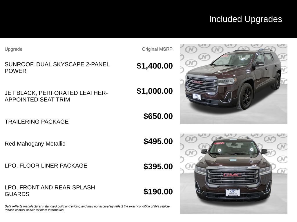 Used 2021 GMC Acadia AT4 w/ Trailering Package AWD/4WD image 3