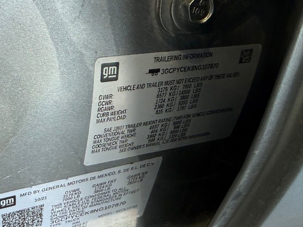 Used 2022 Chevrolet Silverado 1500 Custom Trail Boss w/ Safety Confidence Package image 34