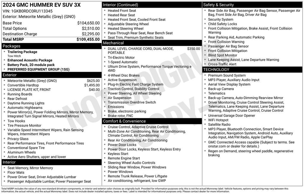 Used 2024 GMC Hummer EV 3X AWD/4WD image 2