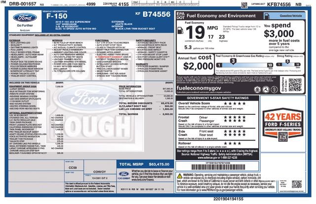 Used 2019 Ford F150 Lariat w/ Equipment Group 502A Luxury AWD/4WD image 36
