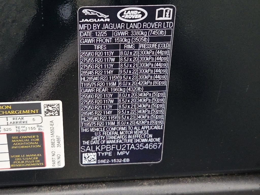 New 2026 Land Rover Range Rover Long Wheelbase SE AWD/4WD image 30