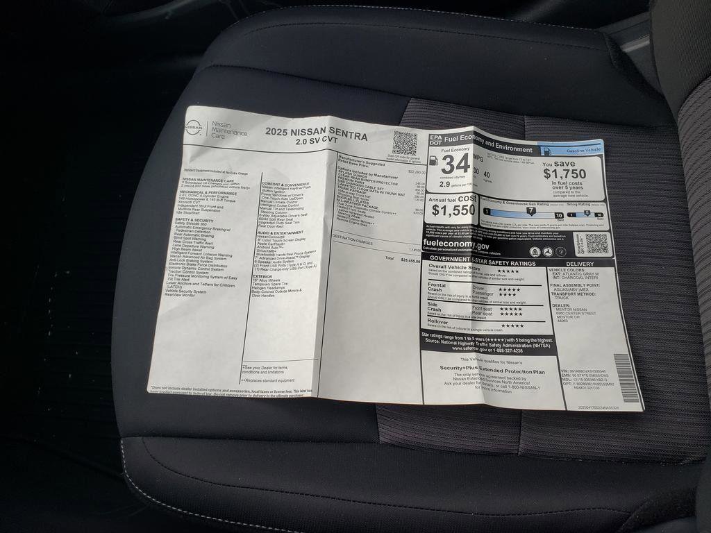 Certified 2025 Nissan Sentra SV w/ All-Weather Package image 39