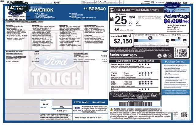 Used 2024 Ford Maverick XL w/ Equipment Group 100A Standard image 38